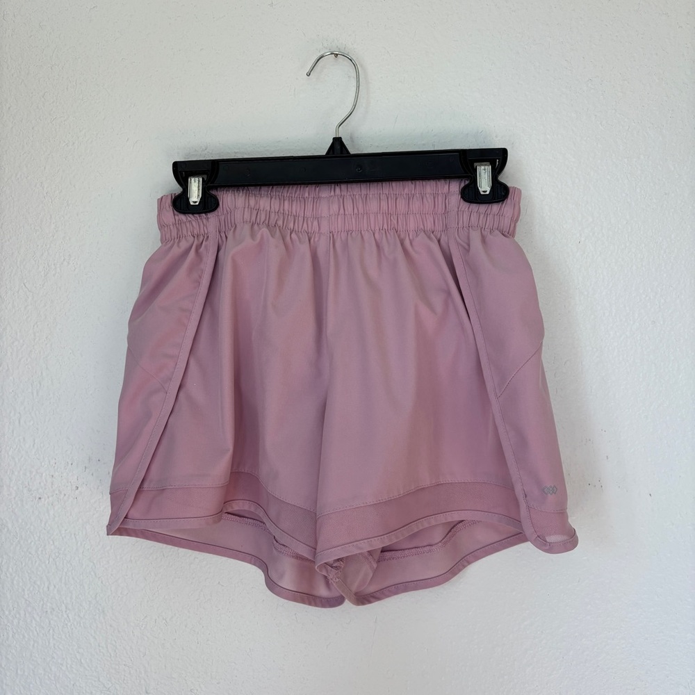 Solid Pastel Pink Athletic Shorts